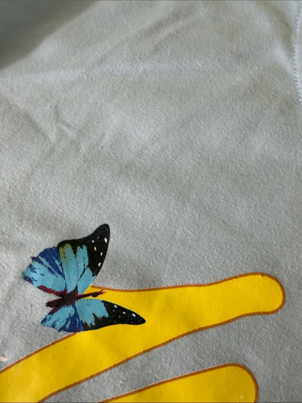 Light Blue Short-Sleeve Kids Tee with Butterfly Graphic - Picture 5 of 6
